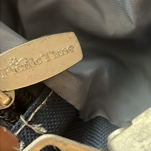 Picnic Time insulated bag ice chest multiple pockets removable strap navy blue - Picture 4 of 11